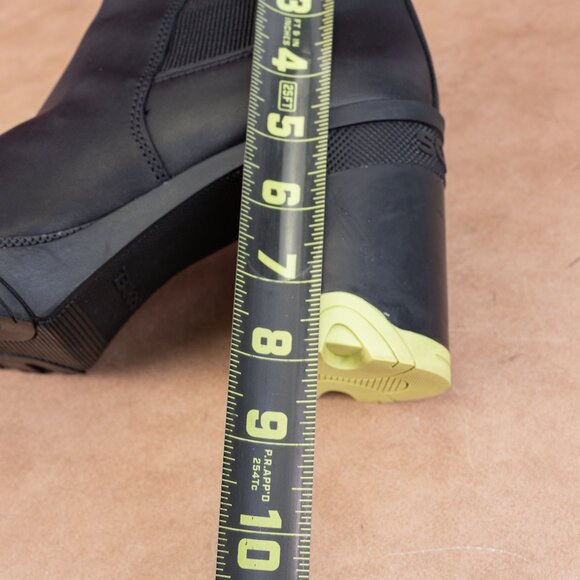 Sorel Women Brex Waterproof Green Black Leather Platform Chelsea Boots sz 8.5 - Picture 6 of 8